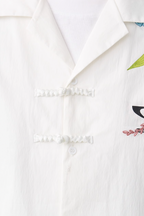 Harsh and Cruel Floral Embroidery Knots Cuban Shirt