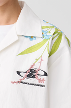 Harsh and Cruel Floral Embroidery Knots Cuban Shirt