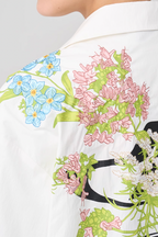 Harsh and Cruel Floral Embroidery Knots Cuban Shirt