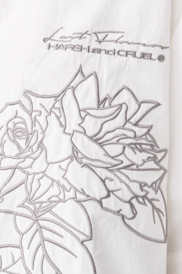 Harsh and Cruel Rose Patches Embroidered Cuban Shirt