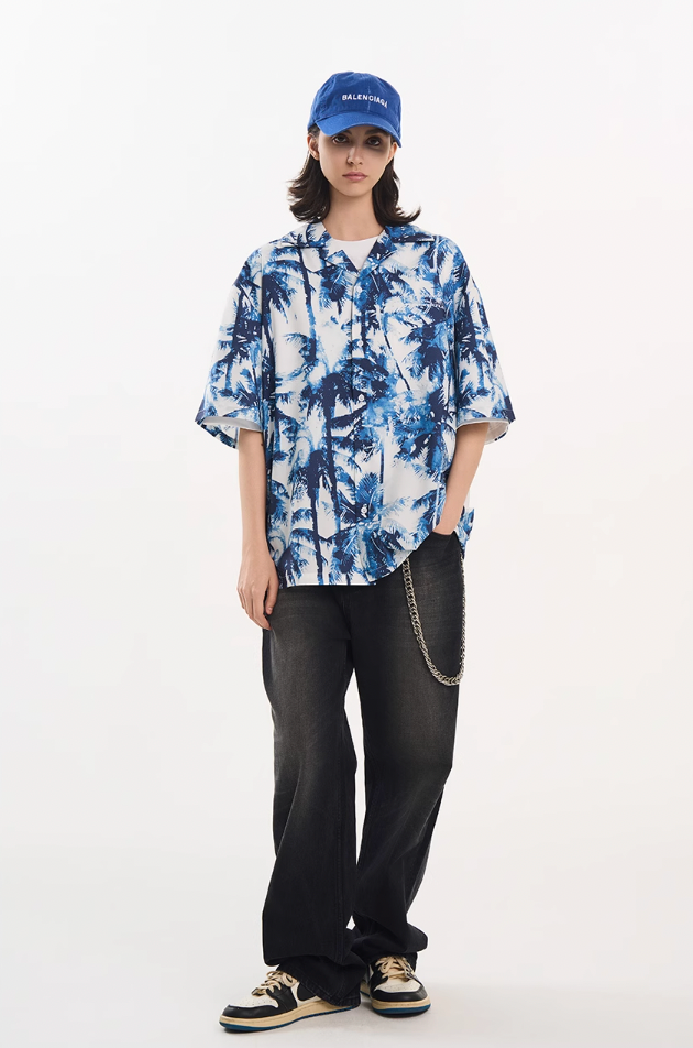 Harsh and Cruel Palm Shadow Cuban Shirt