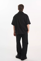 Harsh and Cruel Scout Flower Embroidery Textured Fabric Shirt