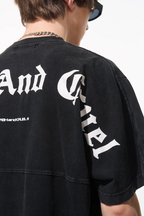Harsh and Cruel Gothic Logo Washed Tee