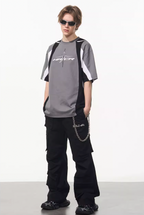 Harsh and Cruel Colorblock Racing Printed Tee