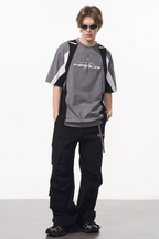 Harsh and Cruel Colorblock Racing Printed Tee