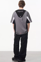 Harsh and Cruel Colorblock Racing Printed Tee