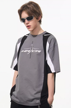 Harsh and Cruel Colorblock Racing Printed Tee