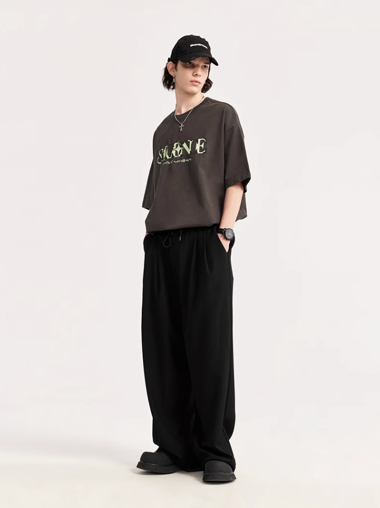 F3F Select Wide Leg Tuck Casual Suit Pants