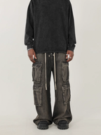 F3F Select Gradient Washed Multi Pocket Work Cargo Jeans