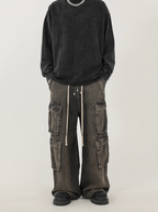 F3F Select Gradient Washed Multi Pocket Work Cargo Jeans