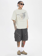 F2CE Multi-Pocket Zipper Tactical Cargo Sweat Shorts