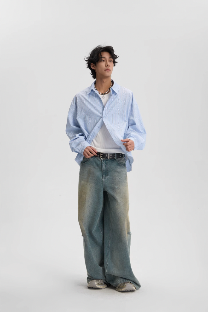 JHYQ Hot Diamond Striped Long Sleeved Shirt