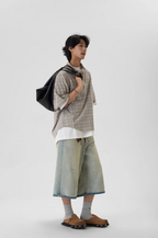 JHYQ Plaid Hot Diamond Pullover Short Sleeve Shirt