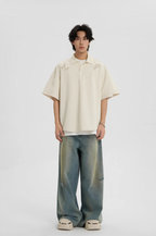 JHYQ Beaded Embroidery Short Sleeved Polo