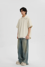 JHYQ Beaded Embroidery Short Sleeved Polo