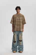 JHYQ Washed Distressed Ripped Baggy Jeans