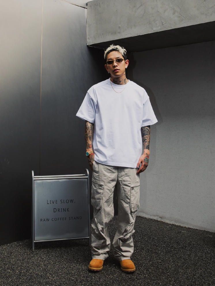 S45 Shoulder Small Embroidered Logo Tee