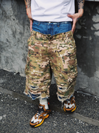 S45 Double Layer Destruction Camouflage Shorts