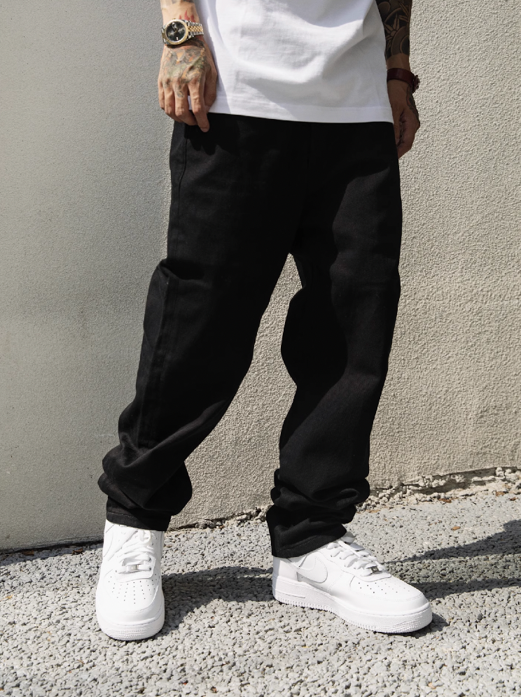 S45 Embroidered Basic Washed Jeans