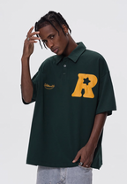 UNTILWERICH R Star Embroidery Short Sleeve Polo