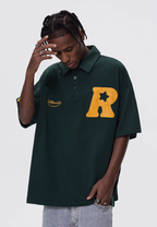 UNTILWERICH R Star Embroidery Short Sleeve Polo