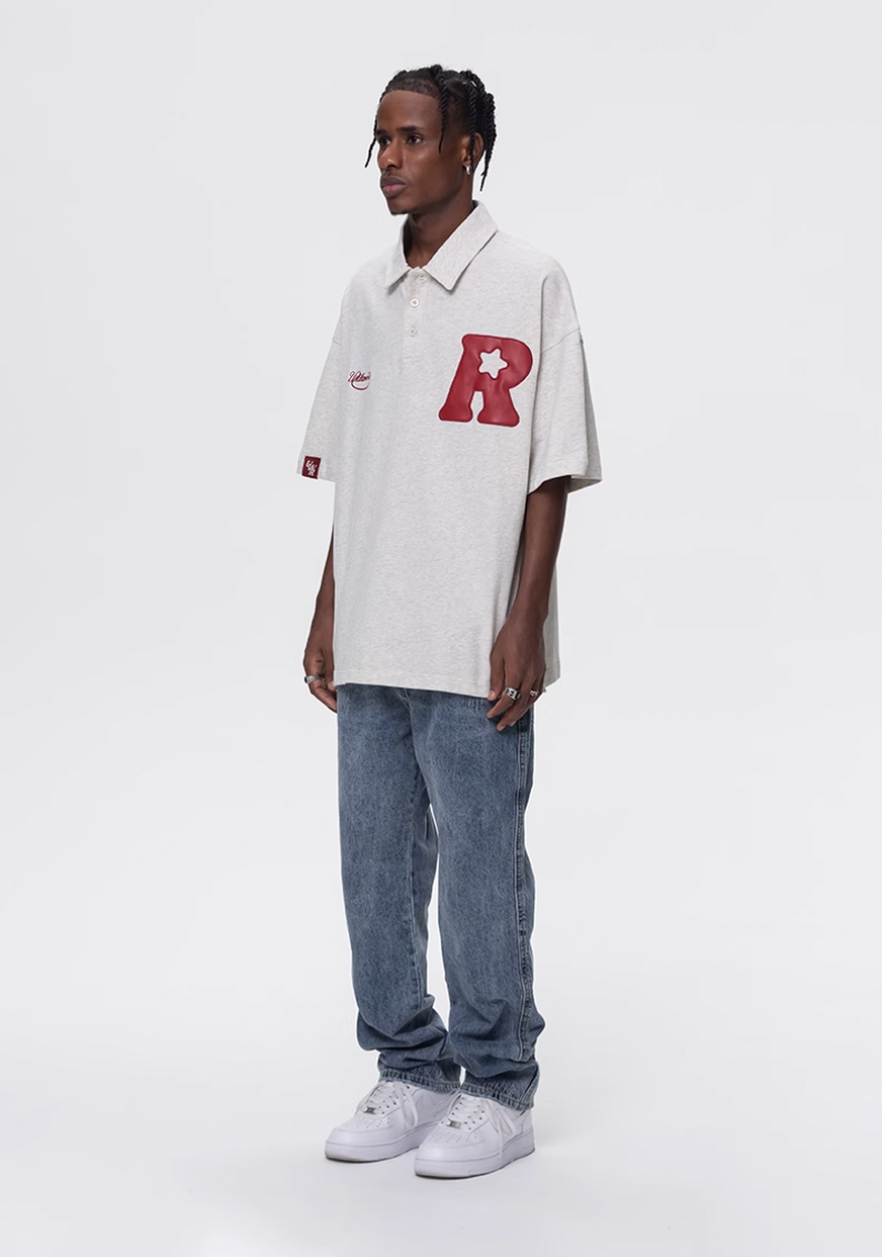 UNTILWERICH R Star Embroidery Short Sleeve Polo