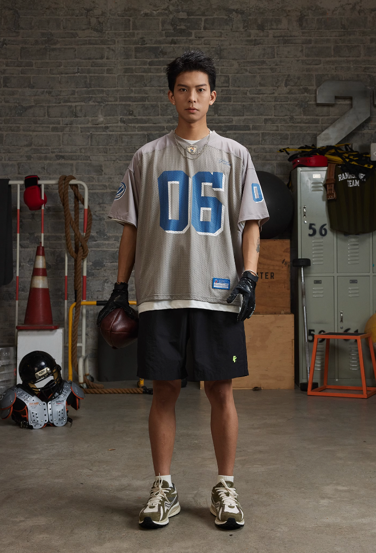 REAIMNESS Mesh Graffiti Rugby Jersey