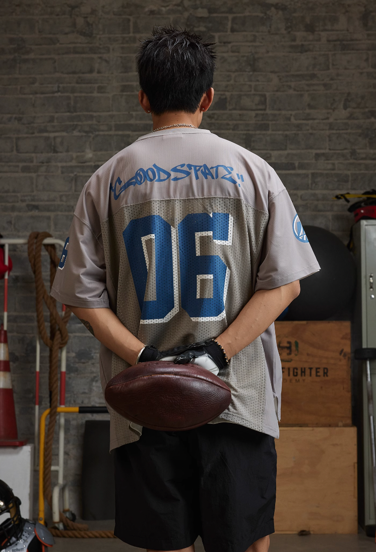 REAIMNESS Mesh Graffiti Rugby Jersey