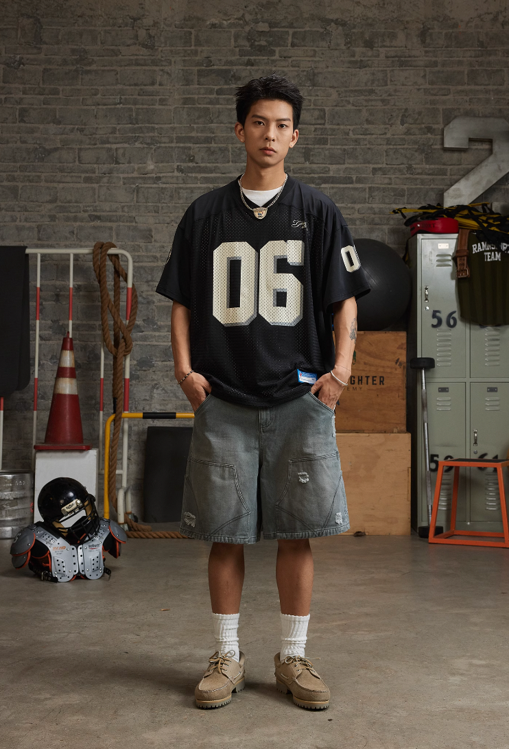 REAIMNESS Mesh Graffiti Rugby Jersey