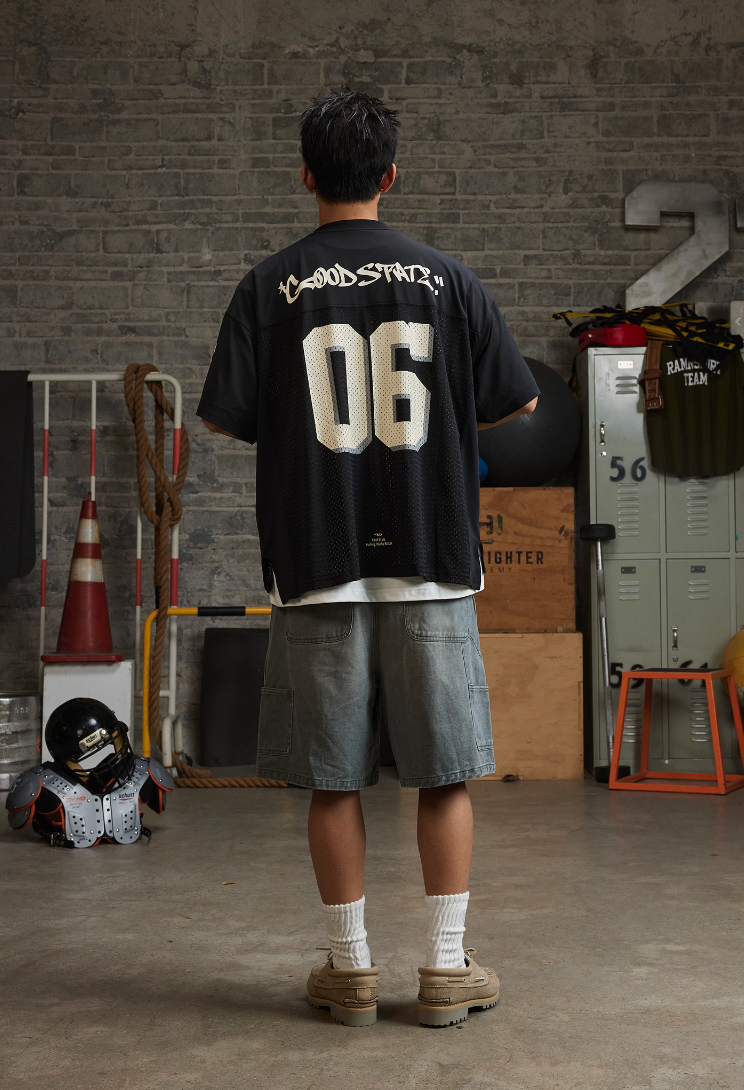 REAIMNESS Mesh Graffiti Rugby Jersey