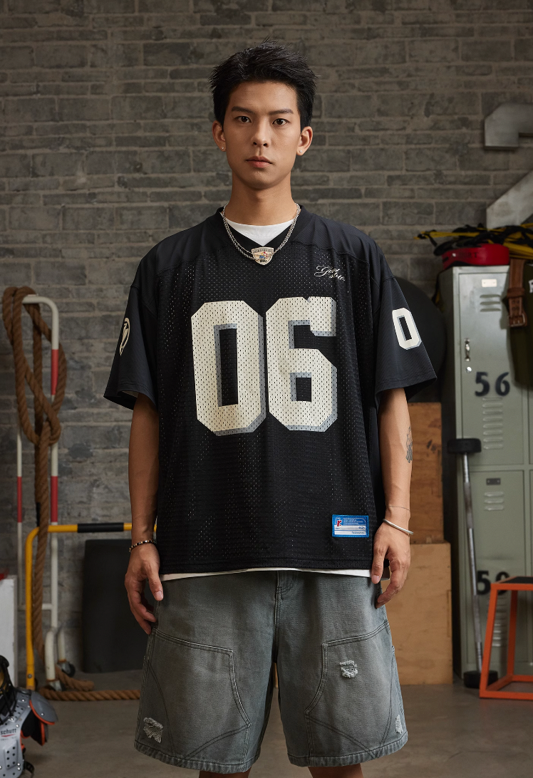 REAIMNESS Mesh Graffiti Rugby Jersey