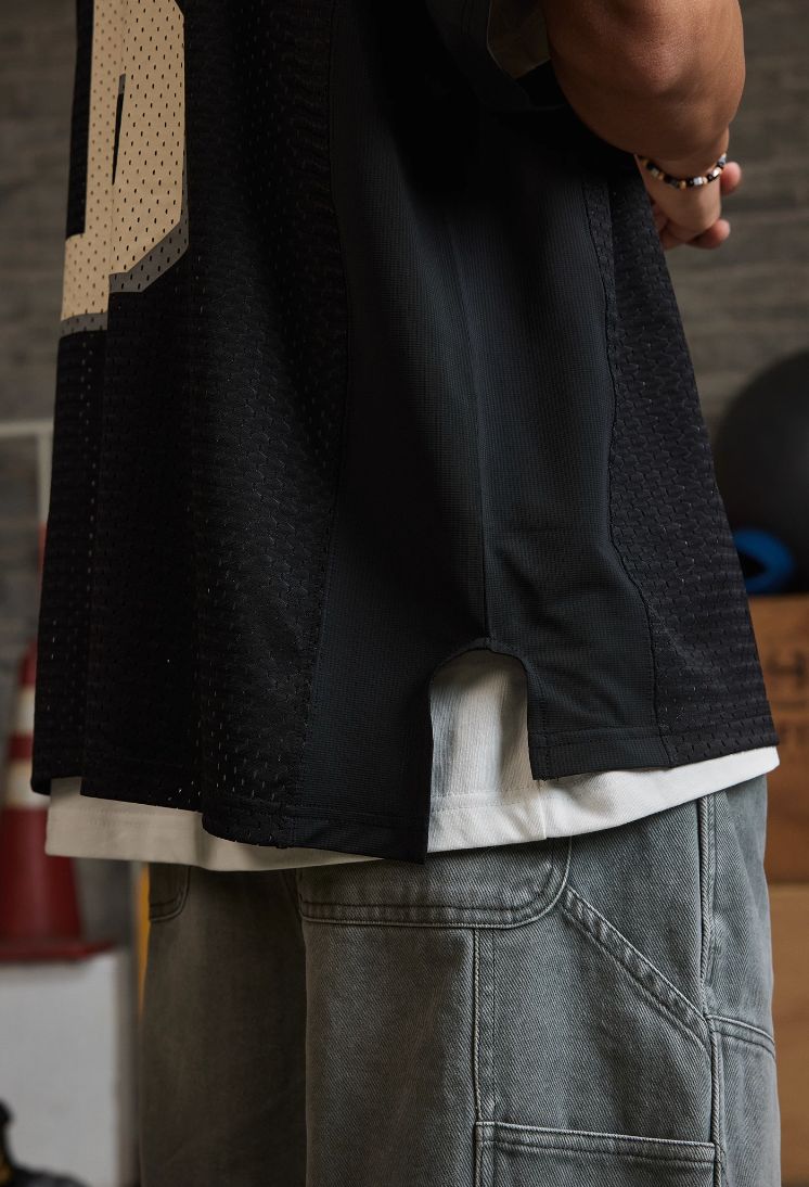 REAIMNESS Mesh Graffiti Rugby Jersey