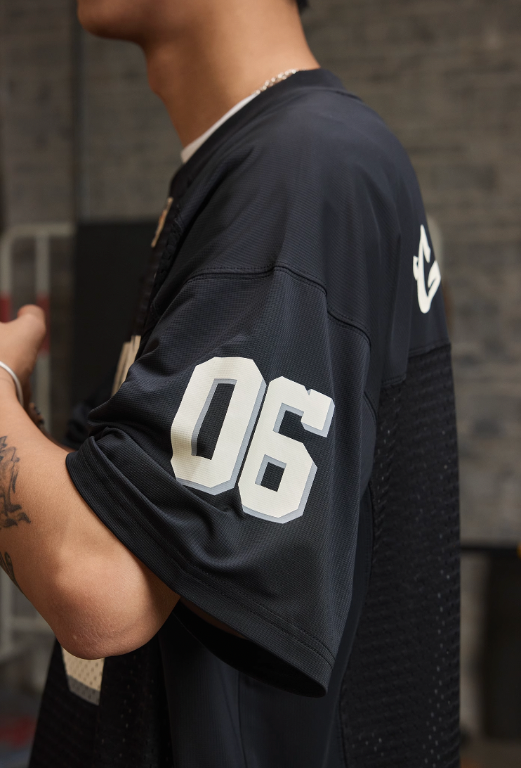 REAIMNESS Mesh Graffiti Rugby Jersey