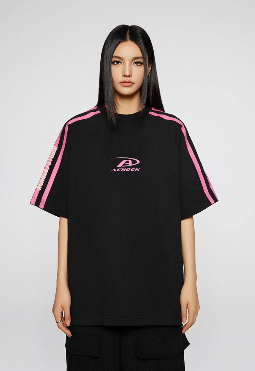 Achock Stripes Logo Printed Tee