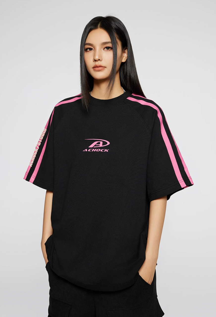 Achock Stripes Logo Printed Tee