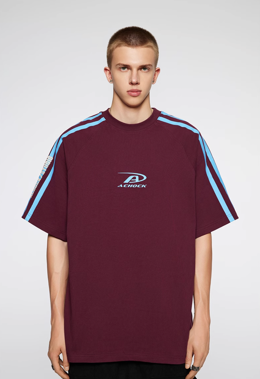 Achock Stripes Logo Printed Tee