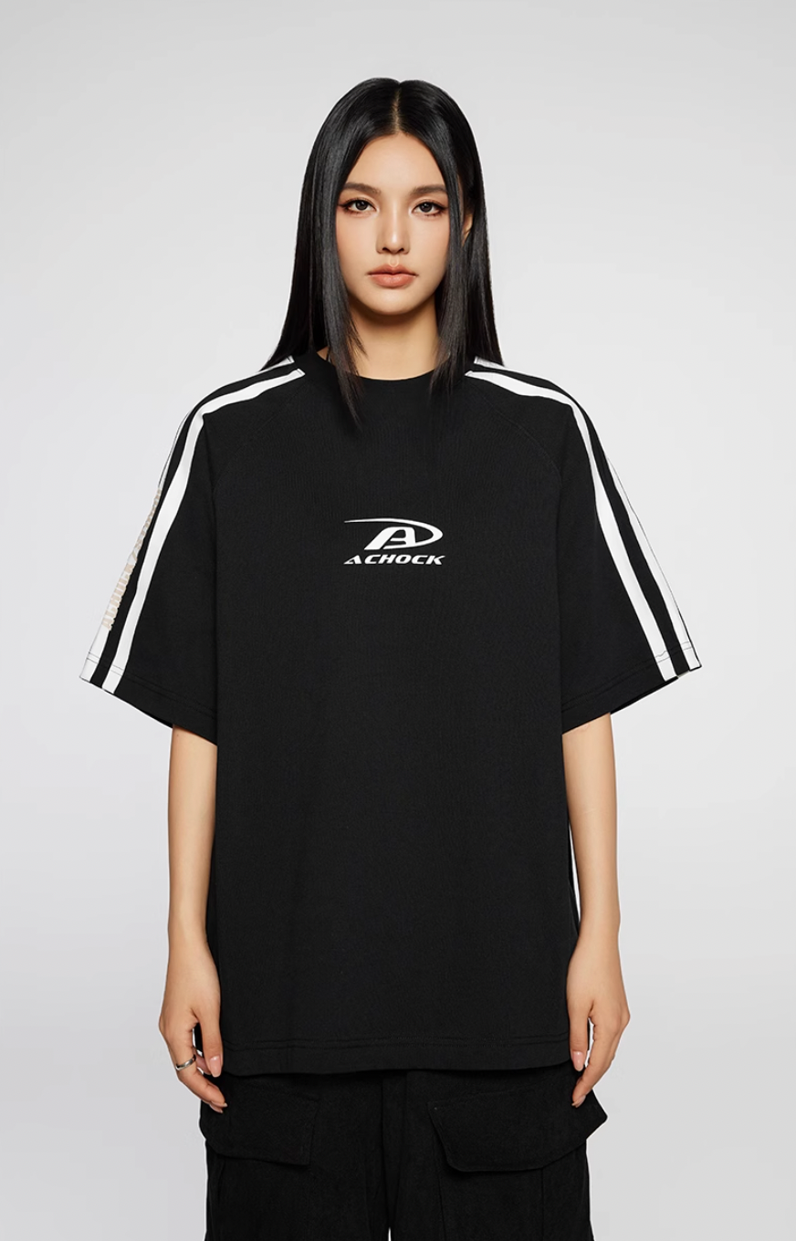 Achock Stripes Logo Printed Tee