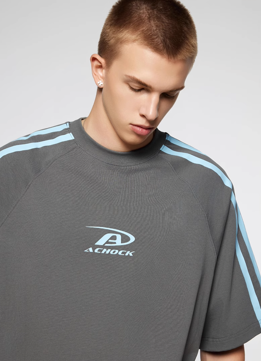 Achock Stripes Logo Printed Tee