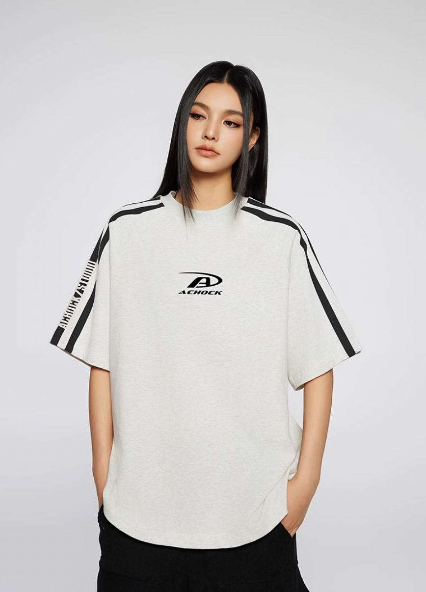 Achock Stripes Logo Printed Tee
