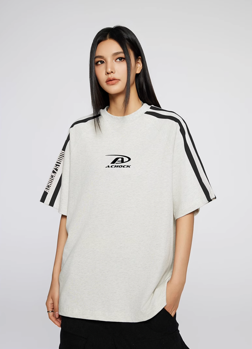 Achock Stripes Logo Printed Tee