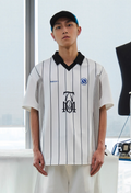 7440 37 1 Colorblocked "7" Stripe Printed Soccer Jersey Uniform Polo Shirt