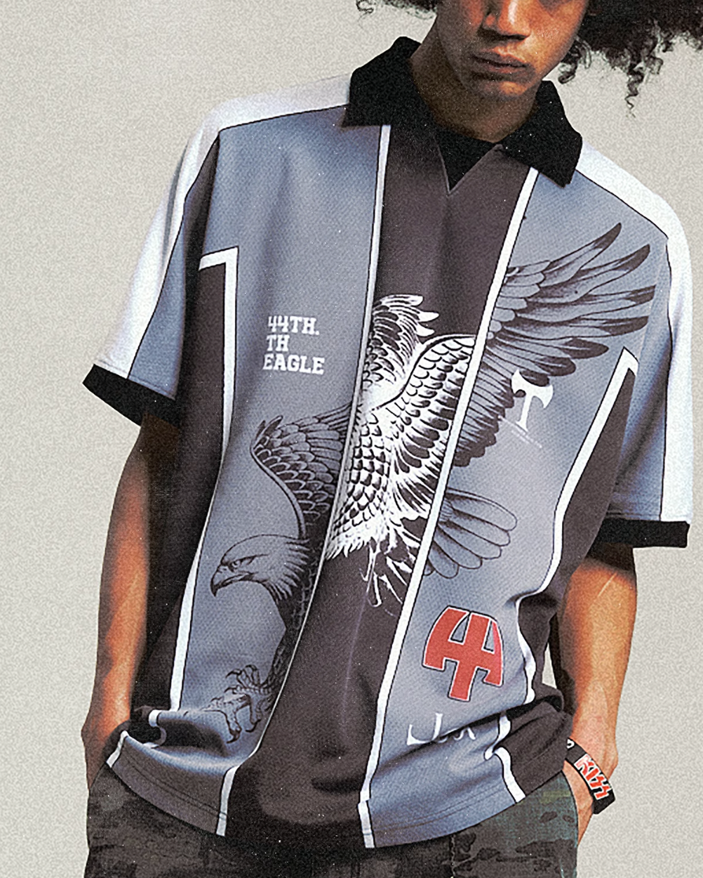 4TRA Contrast Color Printed Soccer Jersey Polo