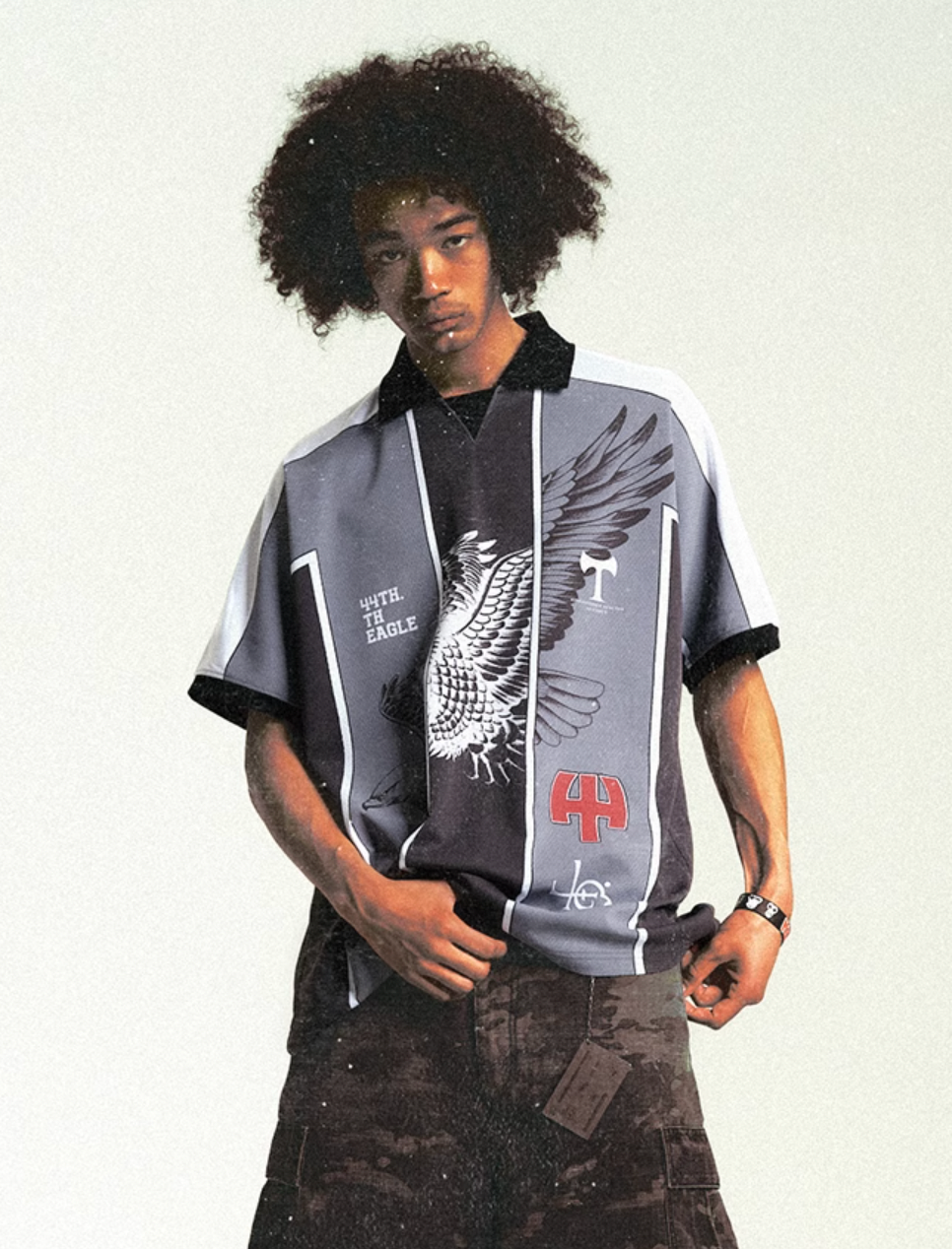4TRA Contrast Color Printed Soccer Jersey Polo