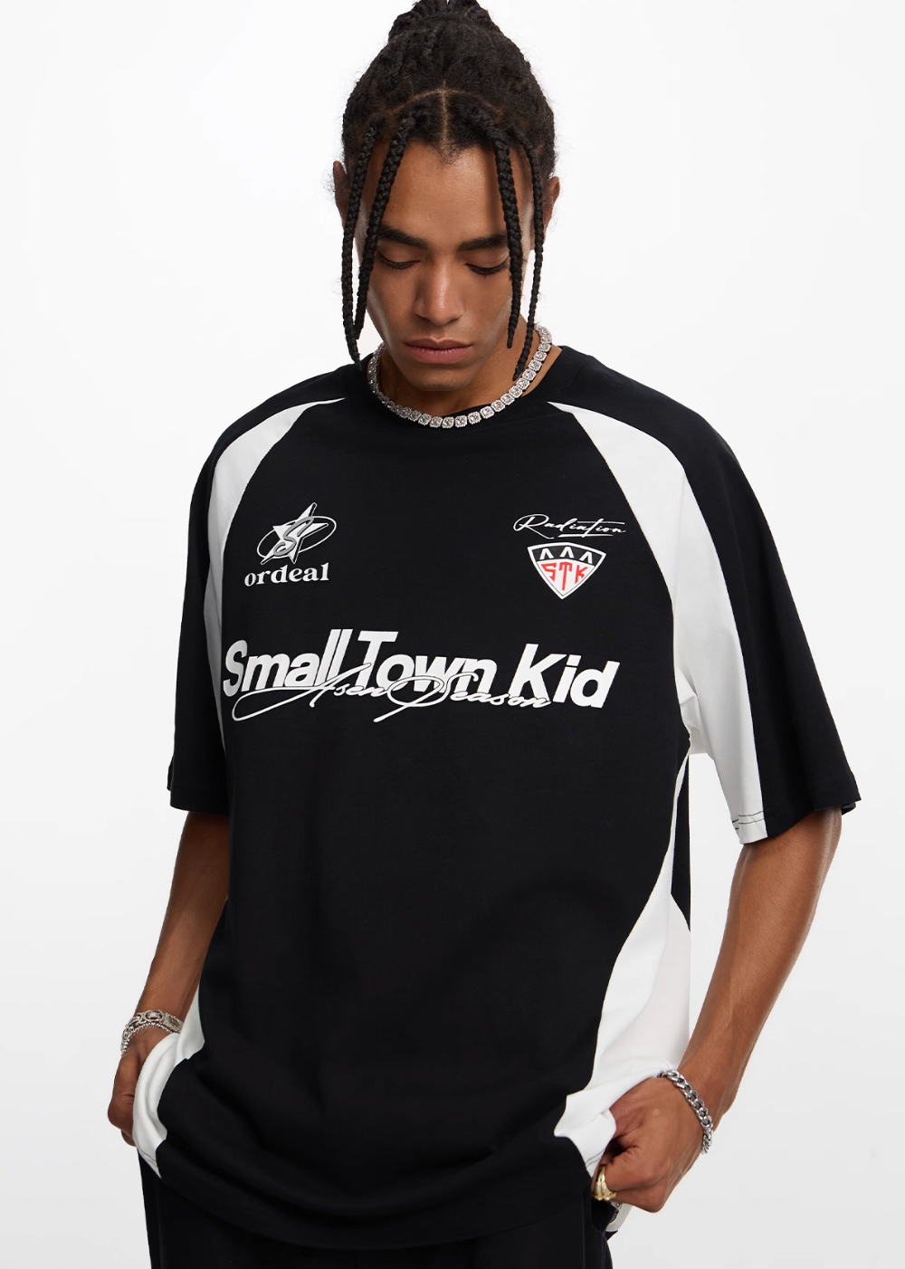STK SmallTownKid Patchwork Racing Screen Printed Soccer Jersey