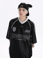 INSstudios Lace Letters Logo Soccer Jersey