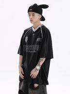 INSstudios Lace Letters Logo Soccer Jersey