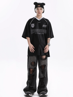 INSstudios Lace Letters Logo Soccer Jersey