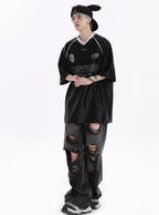 INSstudios Lace Letters Logo Soccer Jersey