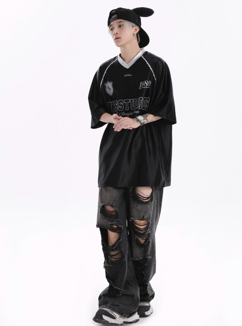 INSstudios Lace Letters Logo Soccer Jersey