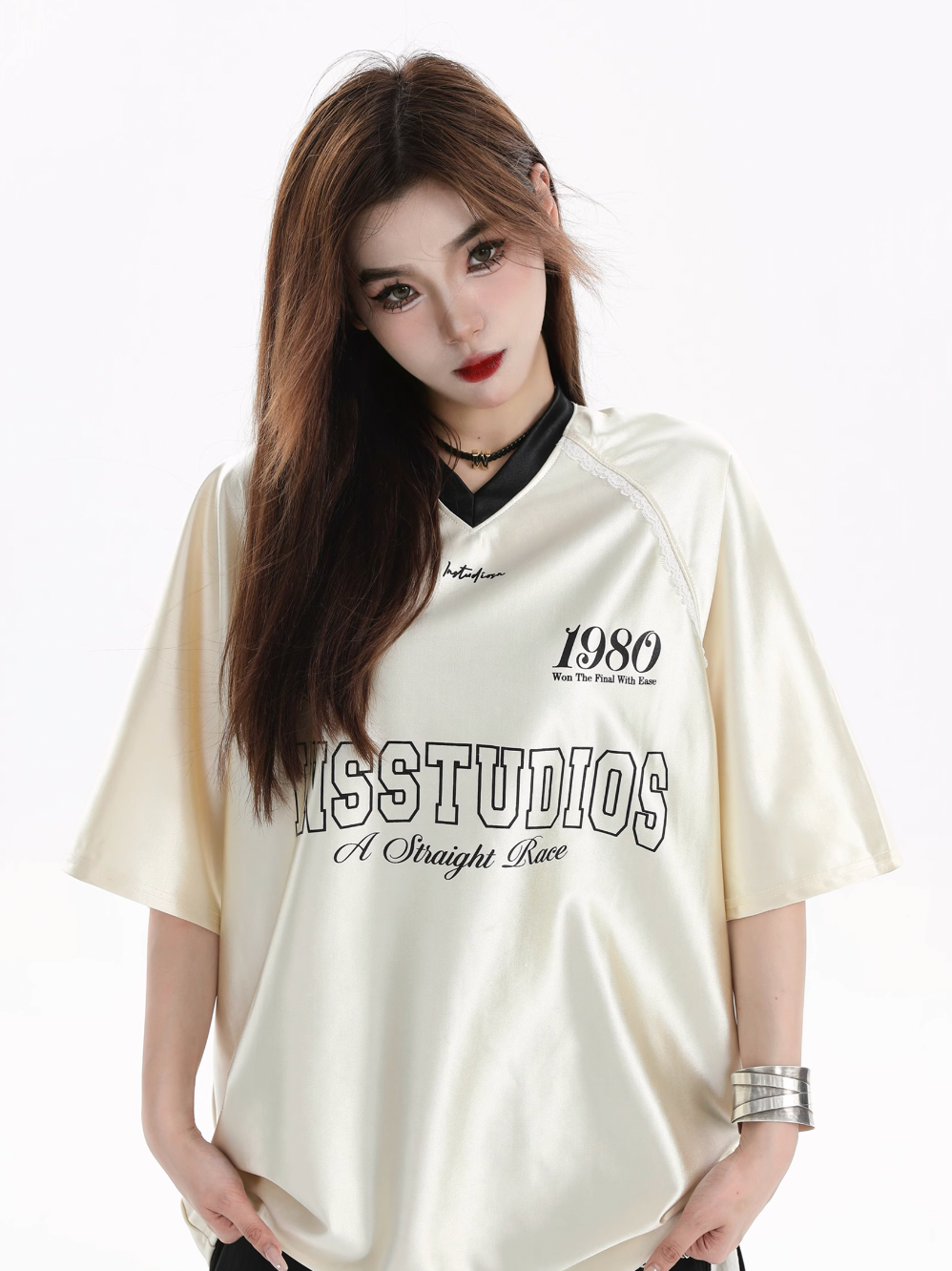 INSstudios Lace Letters Logo Soccer Jersey